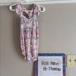 Posh Peanut Pink Floral Romper